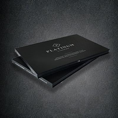 Silver Hot Foil Hardcover Video Brochure